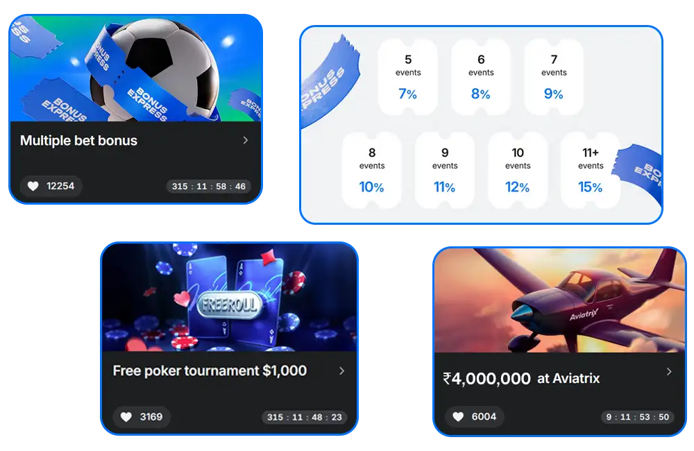 Additional Bonuses in 1win India