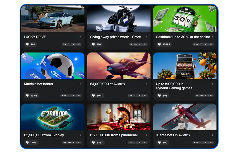 Bonuses and Promotions at 1win