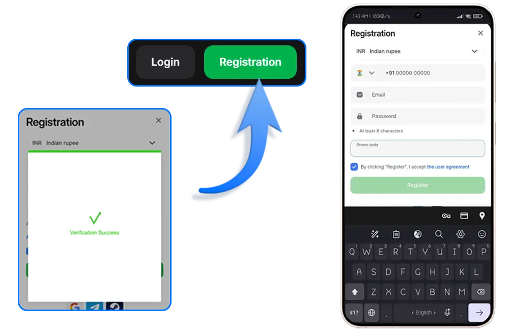 Register in 1win App