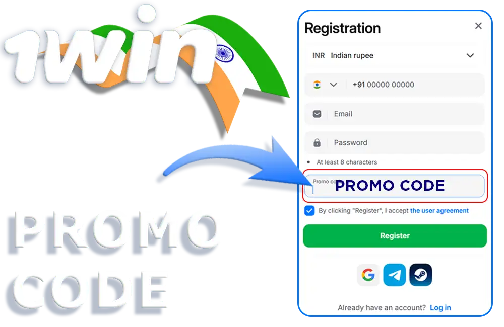 Promo code 1win for a bonus of up to 180,000 INR
